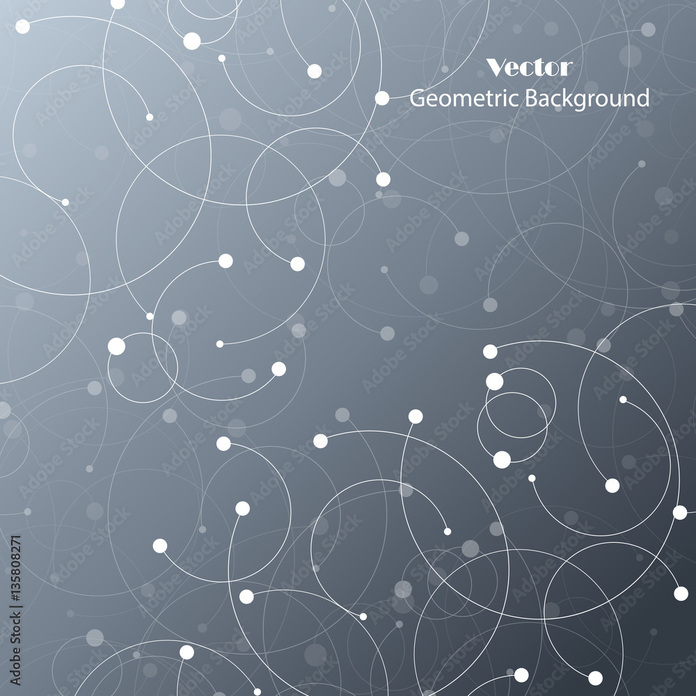 Geometric pattern with connected lines and dots. Geometric pattern with connected lines and dots.