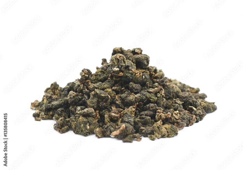 Pile of dried tea leaves isolated Pile of dried tea leaves isolated