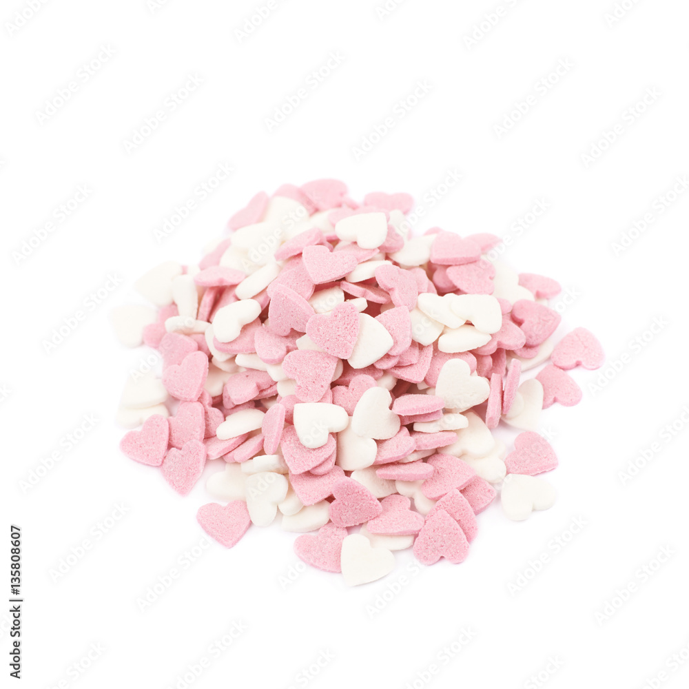 Pile of sugar sprinkles isolated Pile of sugar sprinkles isolated