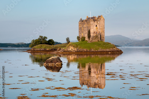 Castle Stalker  Appin  Argyll  Scotland is a well-preserved medieval tower-house situated on a tidal islet on Loch Laich.