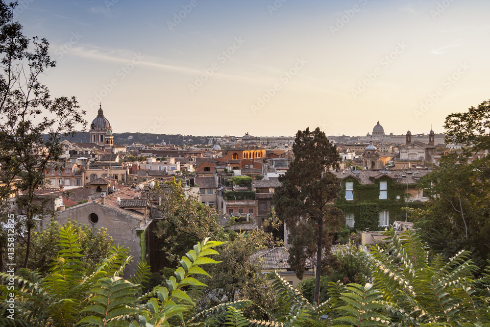 The rooftops of Rome.