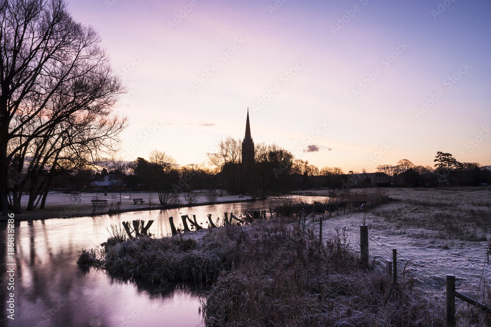 Obraz premium Salisbury cathedral in Wiltshire, UK.