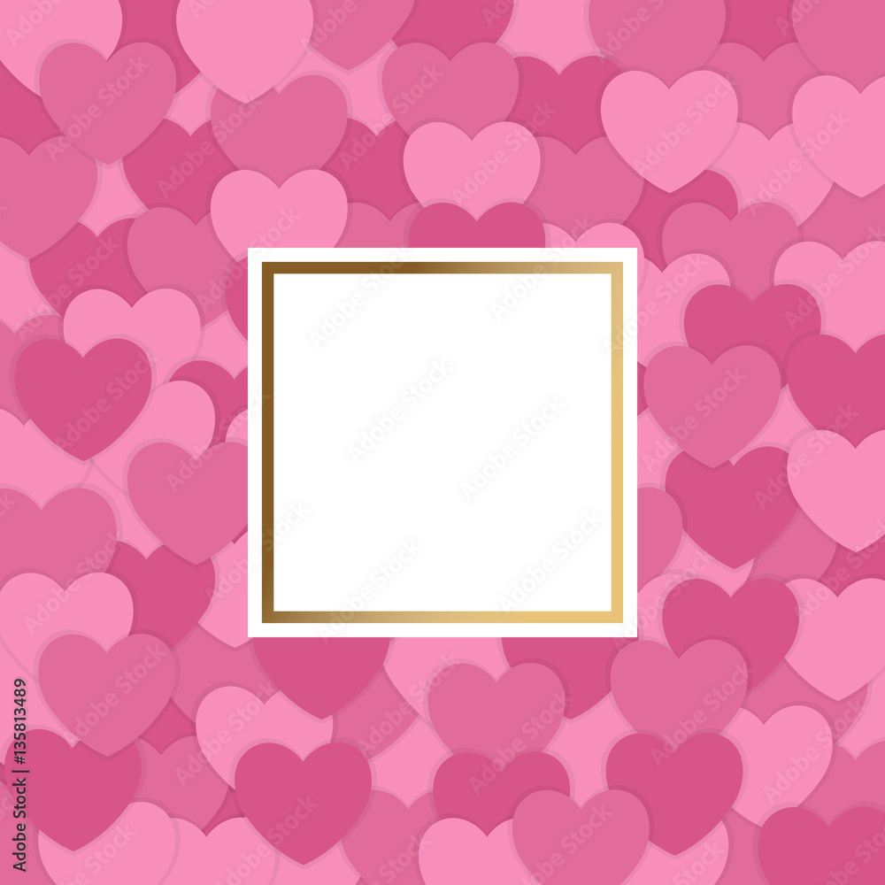 Card design with pink hearts. Valentine's day. Vector illustration. Card design with pink hearts. Valentine's day. Vector illustration.