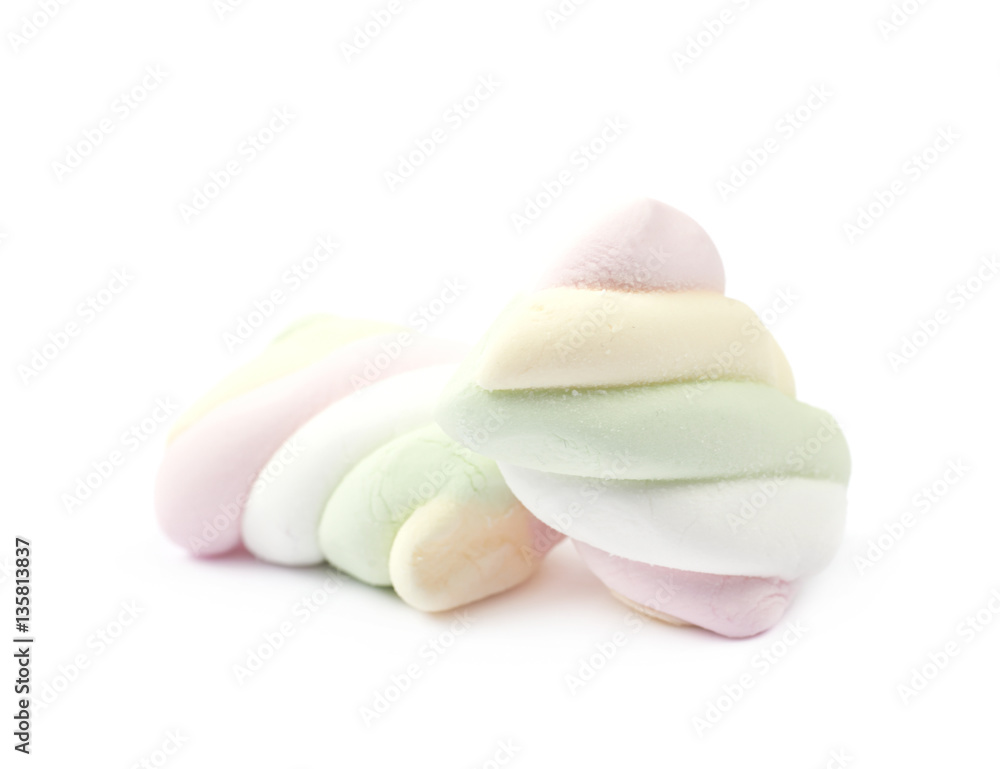 Pile of marshmallow candies isolated Pile of marshmallow candies isolated