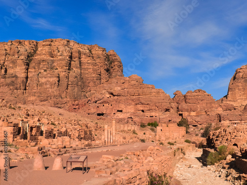 Ancient Petra ruins landscape