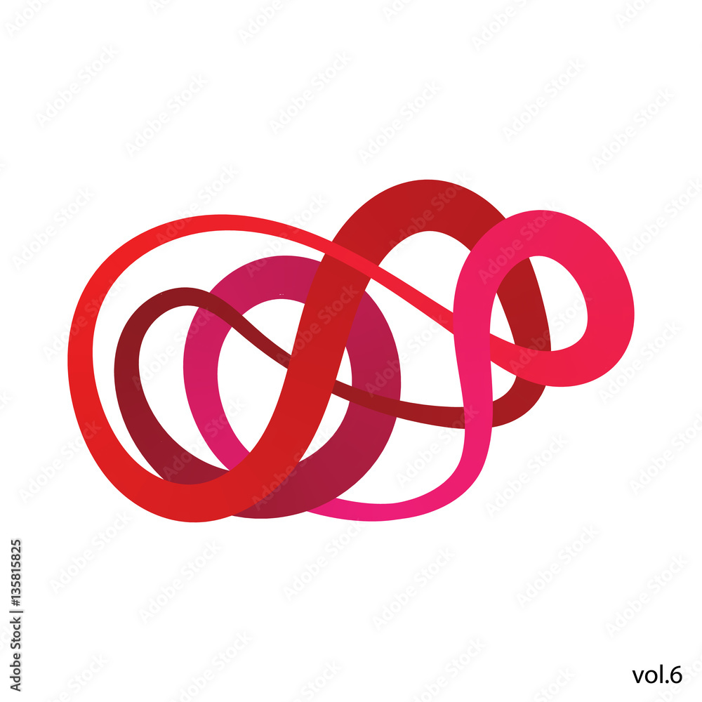 red-pink infinity abstract object red-pink infinity abstract object