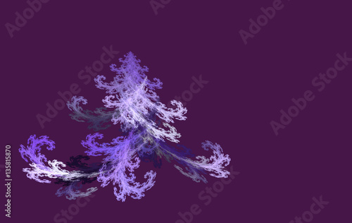 Fototapeta Naklejka Na Ścianę i Meble -  fractal Christmas tree on purple
