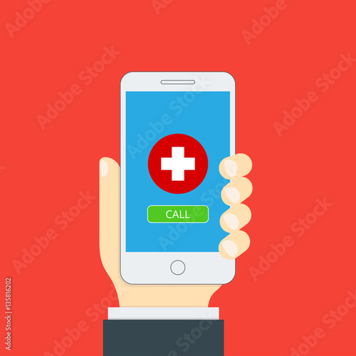 Modern flat concept medical app. Medical health care and medicin