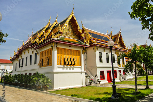 Wat Benchamabophit is a Buddhist temple known as the marble temple in Bangkok Thailand