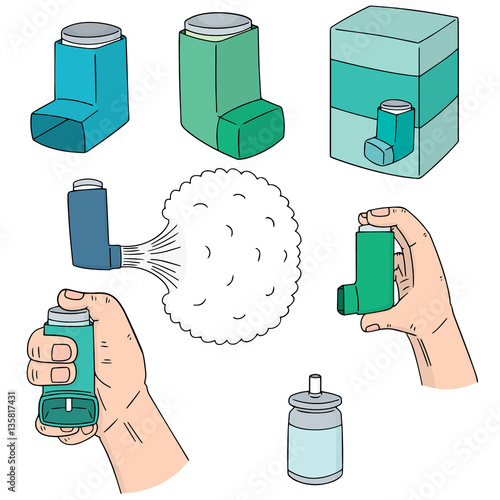 vector set of inhalation medicine