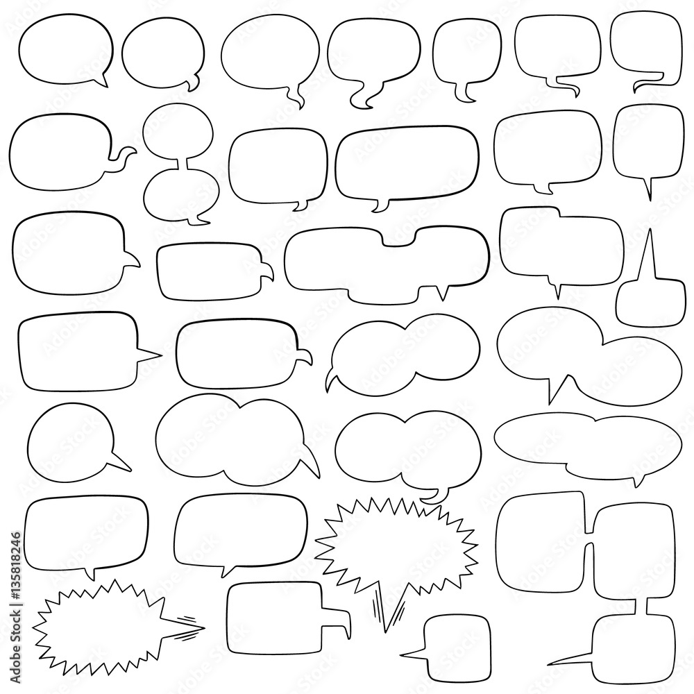 vector set of speech bubbles vector set of speech bubbles