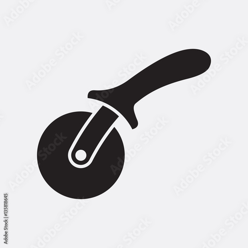Pizza knife icon