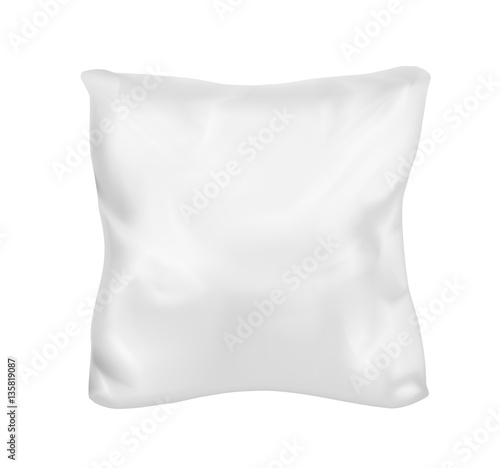 White square pillow. Vector mock up