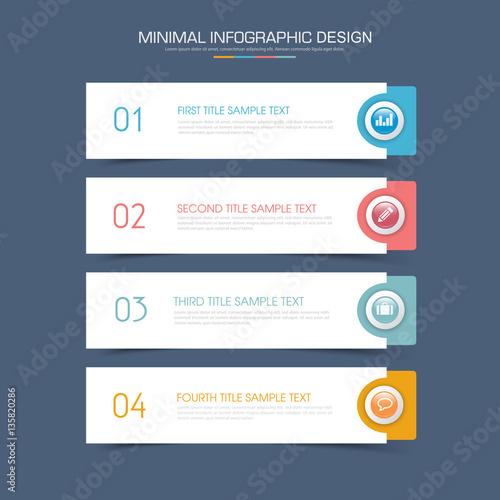 Wallpaper Mural Infographic Elements with business icon on full color background Torontodigital.ca
