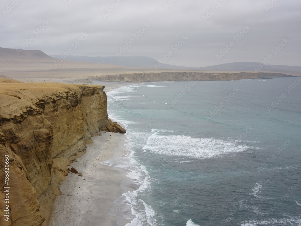 paisajes costa de peru en ica paracas reserva nacional