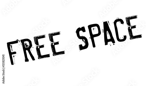 Free Space rubber stamp. Grunge design with dust scratches. Effects can be easily removed for a clean, crisp look. Color is easily changed.