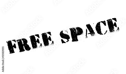 Free Space rubber stamp. Grunge design with dust scratches. Effects can be easily removed for a clean, crisp look. Color is easily changed.