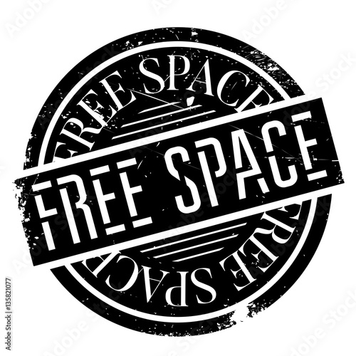 Free Space rubber stamp. Grunge design with dust scratches. Effects can be easily removed for a clean, crisp look. Color is easily changed.