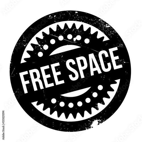 Free Space rubber stamp. Grunge design with dust scratches. Effects can be easily removed for a clean, crisp look. Color is easily changed.