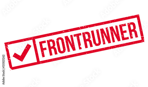 Frontrunner rubber stamp. Grunge design with dust scratches. Effects can be easily removed for a clean, crisp look. Color is easily changed.