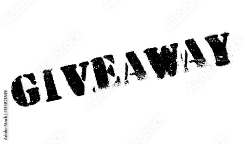 Giveaway rubber stamp. Grunge design with dust scratches. Effects can be easily removed for a clean, crisp look. Color is easily changed.