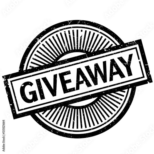 Giveaway rubber stamp. Grunge design with dust scratches. Effects can be easily removed for a clean, crisp look. Color is easily changed.