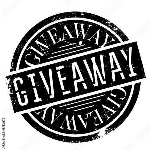 Giveaway rubber stamp. Grunge design with dust scratches. Effects can be easily removed for a clean, crisp look. Color is easily changed.