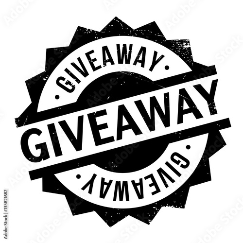 Giveaway rubber stamp. Grunge design with dust scratches. Effects can be easily removed for a clean, crisp look. Color is easily changed.
