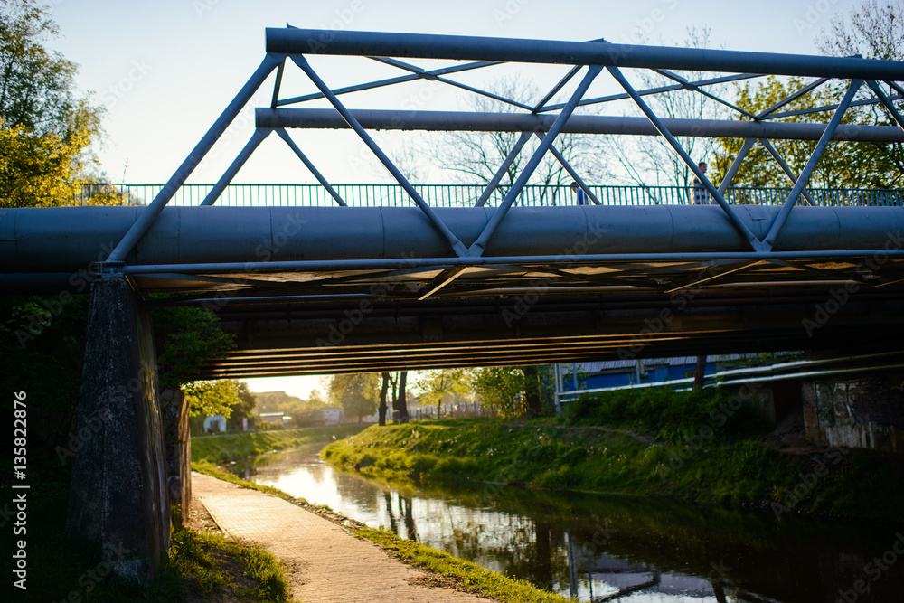 Small bridge in the city