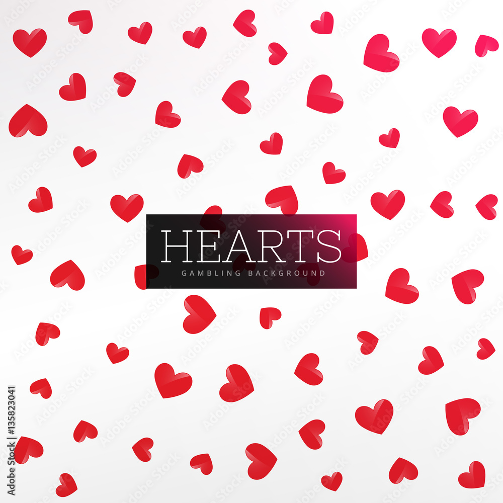 red hearts pattern background