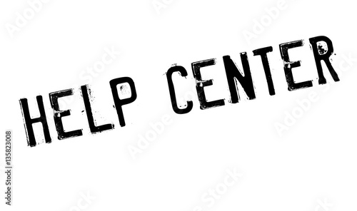 Help Center rubber stamp. Grunge design with dust scratches. Effects can be easily removed for a clean, crisp look. Color is easily changed.