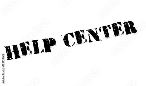 Help Center rubber stamp. Grunge design with dust scratches. Effects can be easily removed for a clean, crisp look. Color is easily changed.