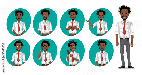 African American business man with folded arms