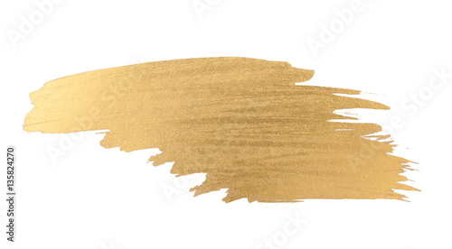Gold watercolor texture brush stroke