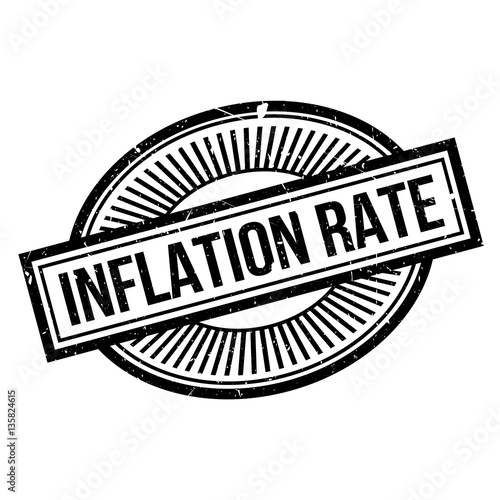 Inflation Rate rubber stamp. Grunge design with dust scratches. Effects can be easily removed for a clean, crisp look. Color is easily changed.