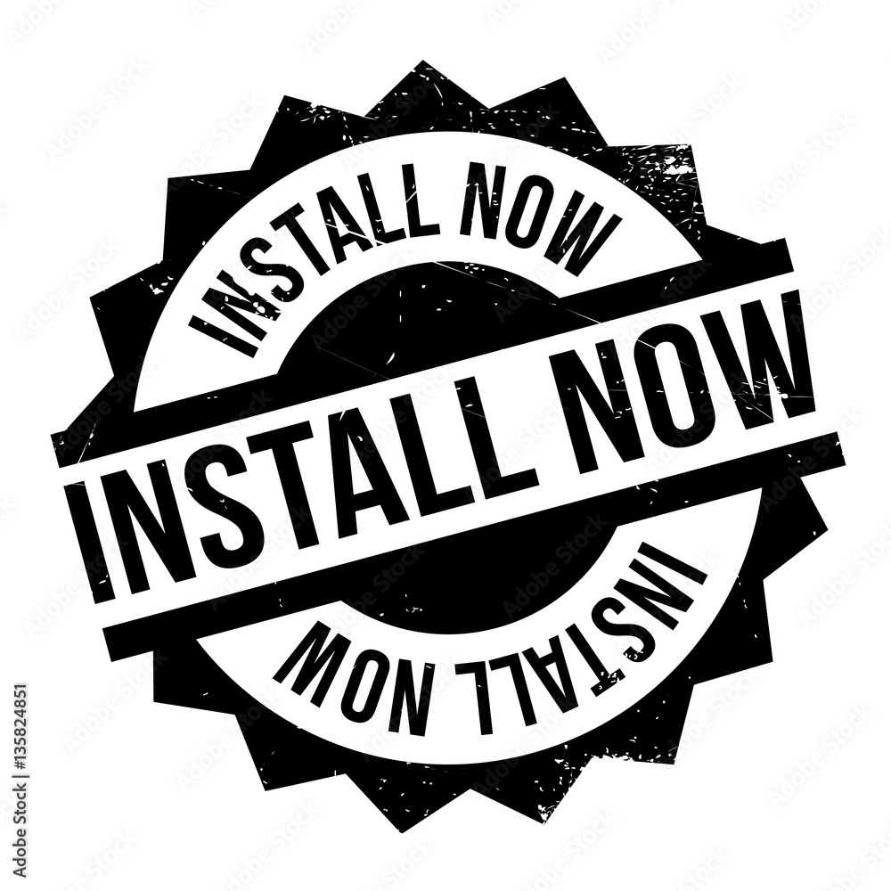 Install Now rubber stamp. Grunge design with dust scratches. Effects can be easily removed for a clean, crisp look. Color is easily changed. Install Now rubber stamp. Grunge design with dust scratches. Effects can be easily removed for a clean, crisp look. Color is easily changed.