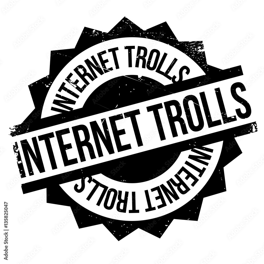 Internet Trolls rubber stamp. Grunge design with dust scratches. Effects can be easily removed for a clean, crisp look. Color is easily changed. Internet Trolls rubber stamp. Grunge design with dust scratches. Effects can be easily removed for a clean, crisp look. Color is easily changed.