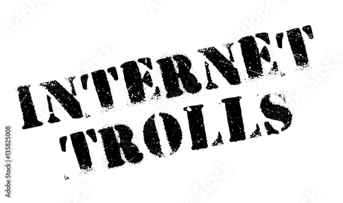 Internet Trolls rubber stamp. Grunge design with dust scratches. Effects can be easily removed for a clean, crisp look. Color is easily changed.