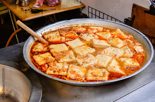 Stinky tofu, one of the most popular food in Taiwan.