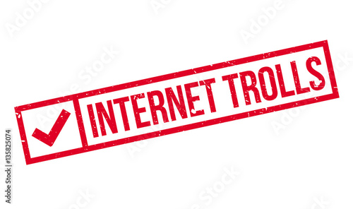 Internet Trolls rubber stamp. Grunge design with dust scratches. Effects can be easily removed for a clean, crisp look. Color is easily changed.