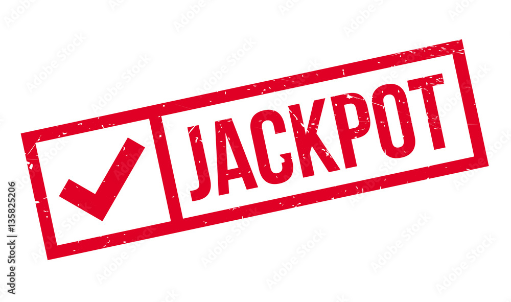 Jackpot rubber stamp. Grunge design with dust scratches. Effects can be easily removed for a clean, crisp look. Color is easily changed. Jackpot rubber stamp. Grunge design with dust scratches. Effects can be easily removed for a clean, crisp look. Color is easily changed.