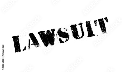 Lawsuit rubber stamp. Grunge design with dust scratches. Effects can be easily removed for a clean, crisp look. Color is easily changed.