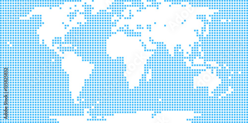 World Map Atlas Dot Square