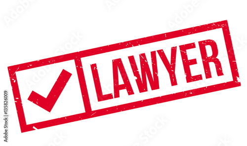 Lawyer rubber stamp. Grunge design with dust scratches. Effects can be easily removed for a clean, crisp look. Color is easily changed.