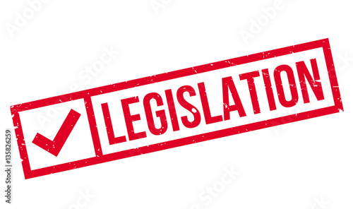 Legislation rubber stamp. Grunge design with dust scratches. Effects can be easily removed for a clean, crisp look. Color is easily changed.