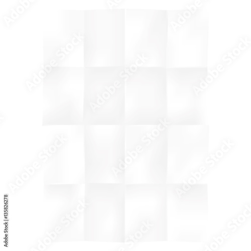 Blank Rectangle Sheet of Paper Folded