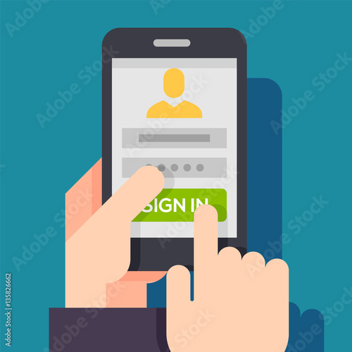 Sign in page on smartphone screen.