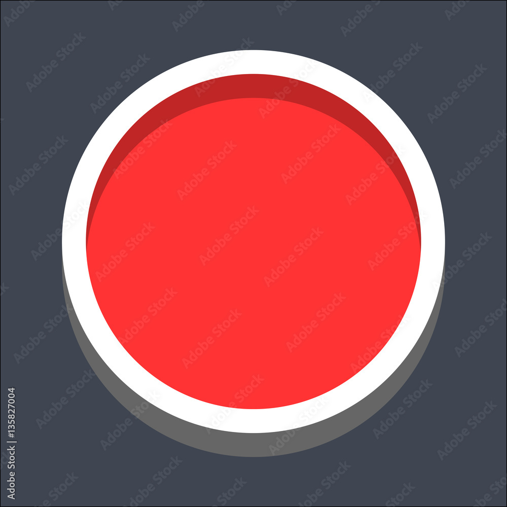 3D Flat Blank Circle Web Button 3D Flat Blank Circle Web Button