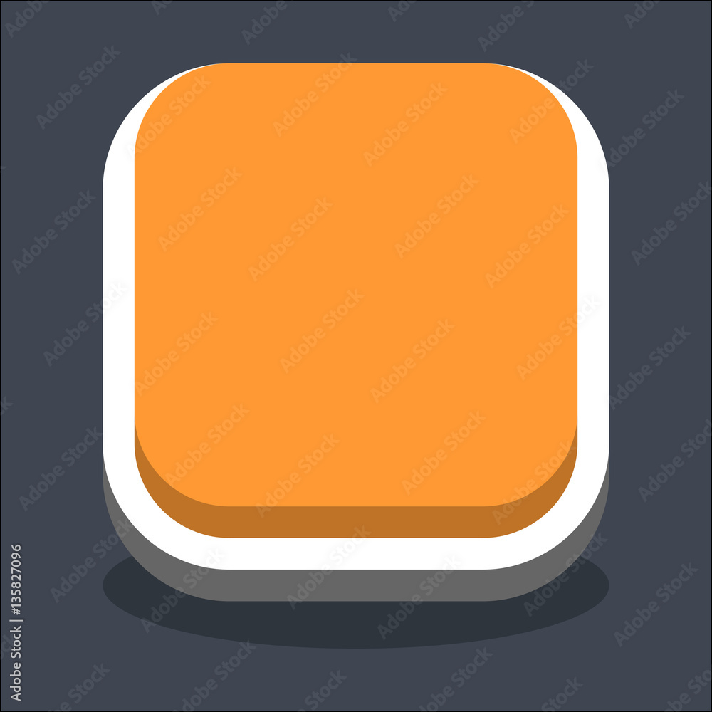 3D Flat Blank Square Web Internet Button 3D Flat Blank Square Web Internet Button