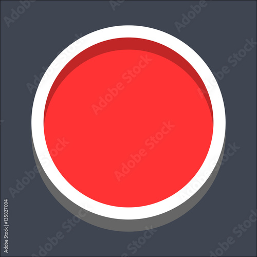 Free Download 3D Flat Blank Circle Web Button - GFXLoad